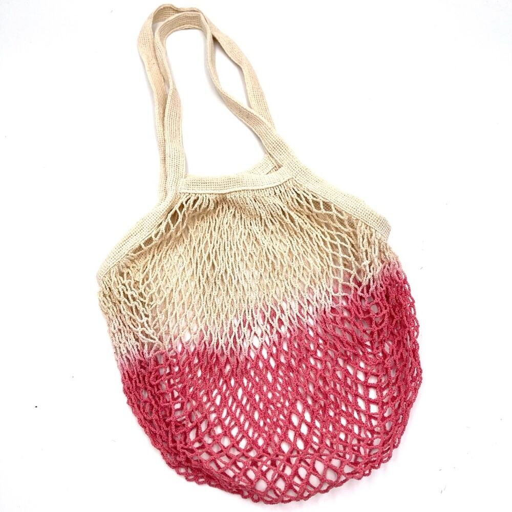 FRENCH MARKET carry all bag small size tan & pink